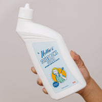 Person holding Nellie's Toilet Bowl Cleaner