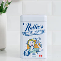 Nellie's Dishwasher Powder 100 loads in a refillable tin