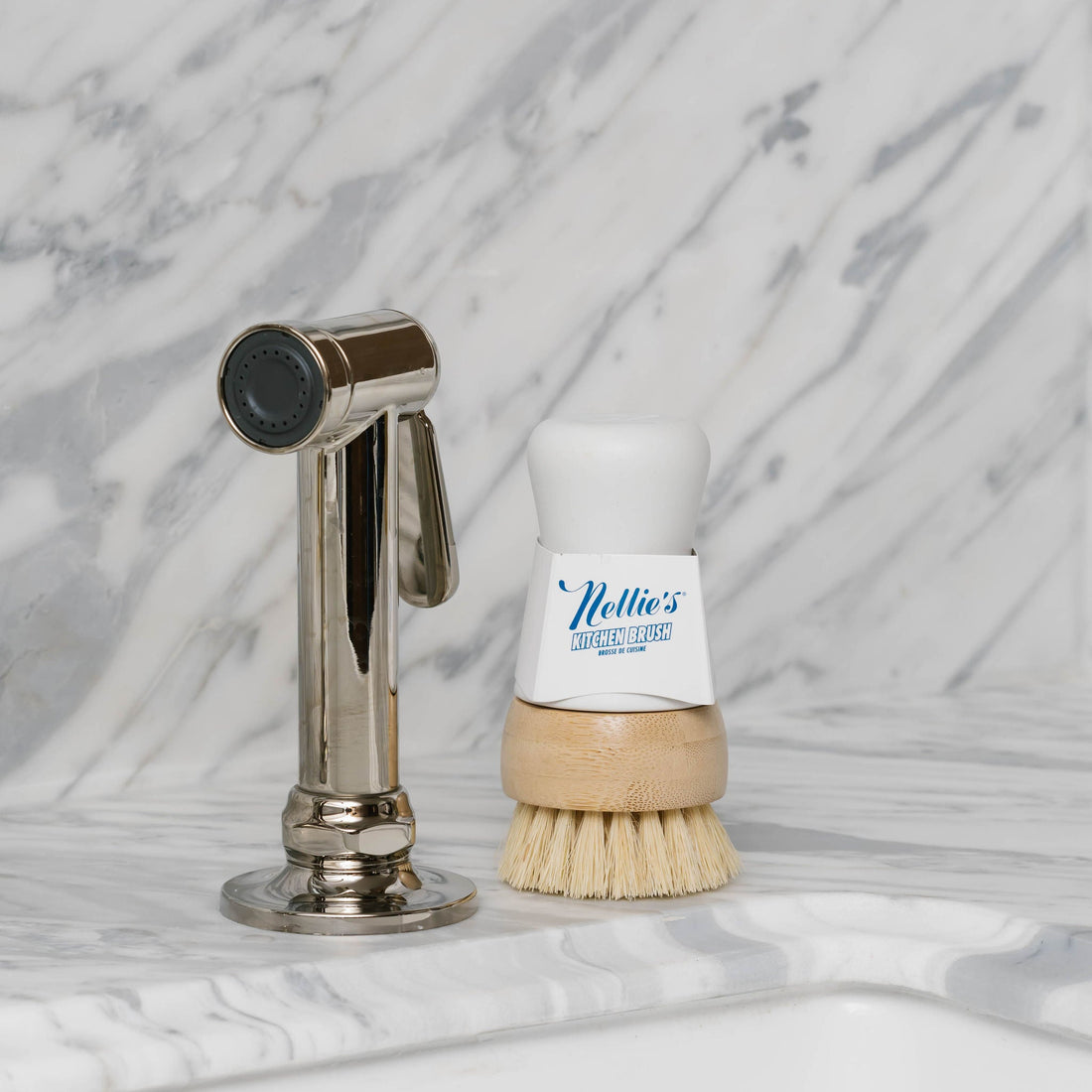 Nellie's Kitchen Brush on a clean kitchen countertop