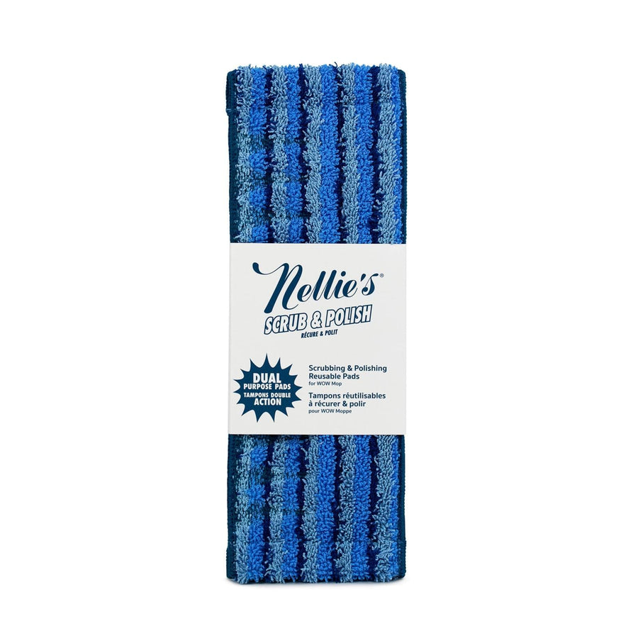 Blue microfibre scrub and polish pads for Nellie's WOW Mop and WOW TOO mops