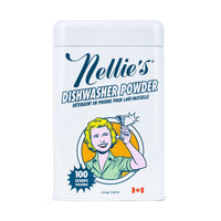 Nellie's Dishwasher Powder 100 Scoops in refillable tin