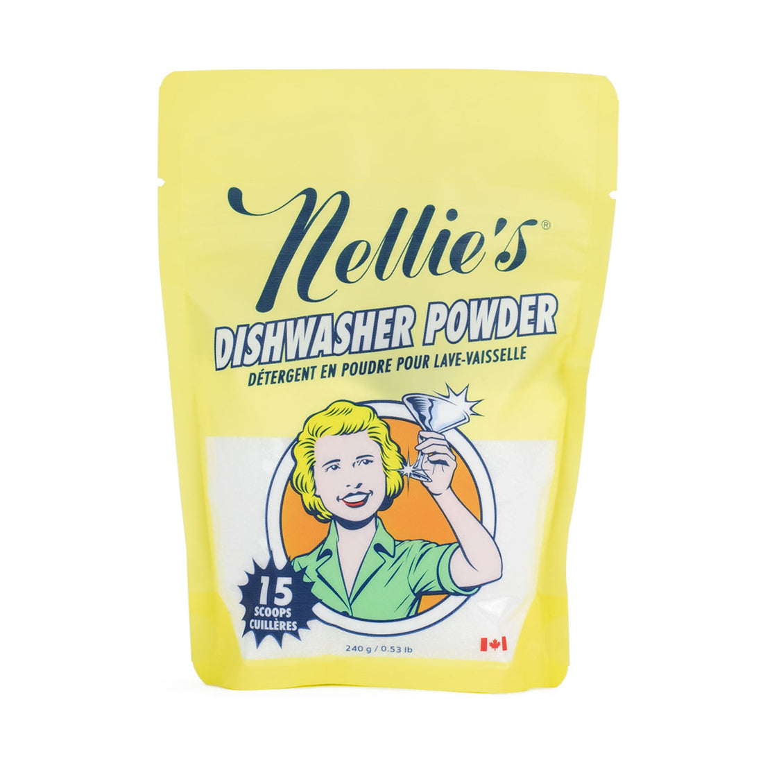 Nellie's Dishwasher Powder 15 Scoops sample pouch