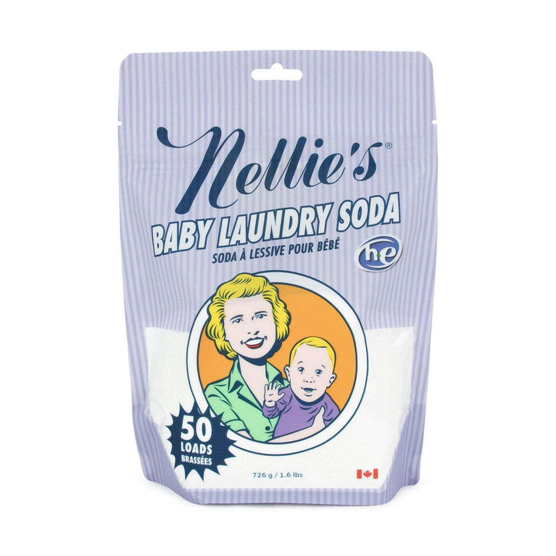 Eco-friendly Baby Laundry Detergent 50 Loads in a resealable Pouch