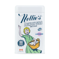 Nellie's Laundry Soda, Coconut scent, on a clean white background. 