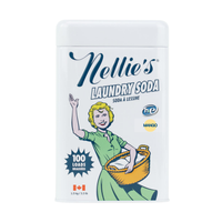 Nellie's Laundry Soda, Mango scent, on a clean white background.