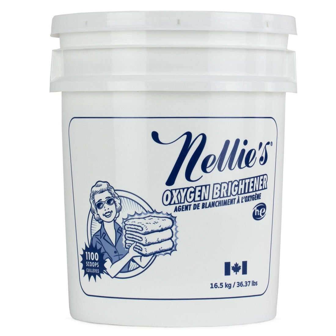 Eco-friendly oxygen brightener 1100 scoops in a resealable bulk bucket