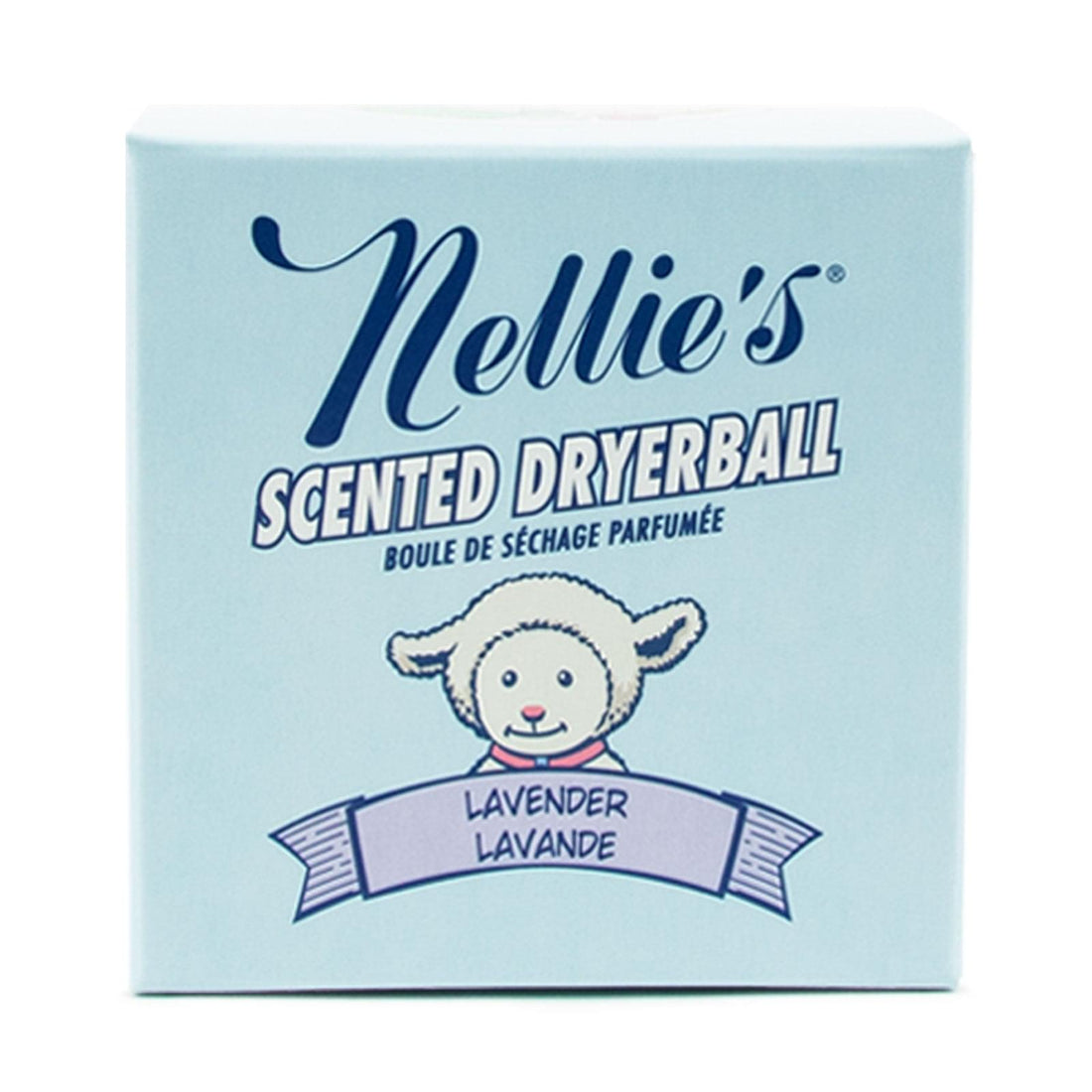 Single dryerball scented with pure lavender essential oil
