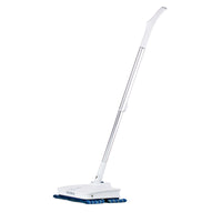 Cordless, rechargeable mop with scrub and polish pads